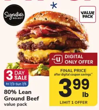 ACME 80% Lean Ground Beef offer