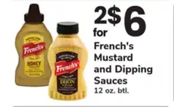 ACME French's Mustard and Dipping Sauces offer
