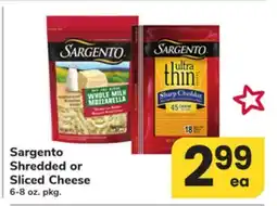 ACME Sargento Shredded or Sliced Cheese offer