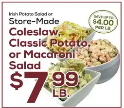 DeCicco & Sons Coleslaw, Classic Potato, or Macaroni Salad offer
