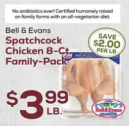 DeCicco & Sons Bell & Evans Spatchcock Chicken 8-Ct Family-Pack offer
