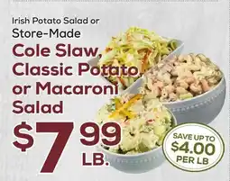 DeCicco & Sons Cole Slaw, Classic Potato, or Macaroni Salad offer