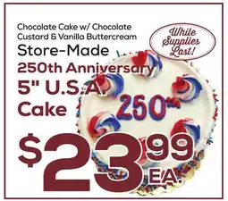 DeCicco & Sons Store-Made 250th Anniversary 5 U.S.A Cake offer