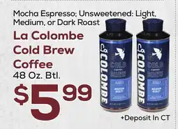 DeCicco & Sons La Colombe Cold Brew Coffee offer