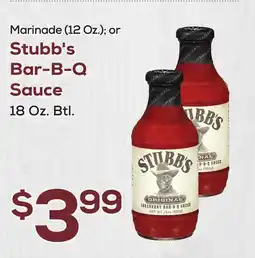 DeCicco & Sons Stubb's Bar-B-Q Sauce (18 Oz.) offer
