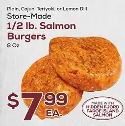 DeCicco & Sons 1/2 lb. Salmon Burgers offer