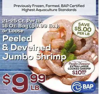 DeCicco & Sons Peeled & Deveined Jumbo Shrimp offer