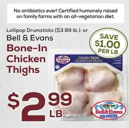 DeCicco & Sons Bell & Evans Bone-In Chicken Thighs offer