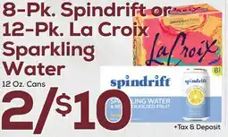 DeCicco & Sons 8-Pk. Spindrift or 12-Pk. La Croix Sparkling Water offer