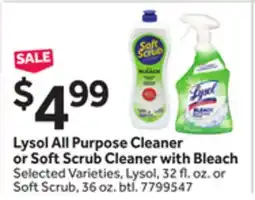 Stop&Shop Lysol All Purpose Cleaner or Soft Scrub Cleaner with Bleach offer