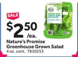 Stop&Shop Nature's Promise Greenhouse Grown Salad offer