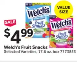 Stop&Shop Welch's Fruit Snacks offer