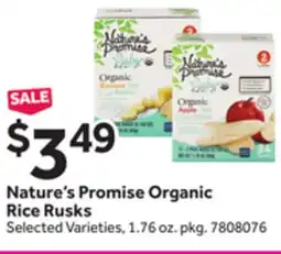 Stop&Shop Nature's Promise Organic Rice Rusks offer