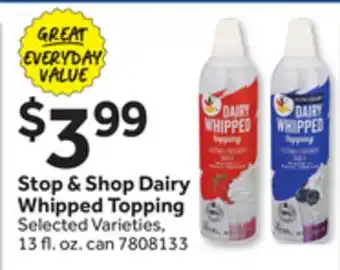 Stop&Shop Stop & Shop Dairy Whipped Topping offer