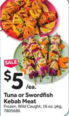 Stop&Shop Tuna or Swordfish Kebab Meat offer