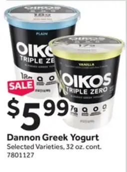 Stop&Shop Dannon Greek Yogurt offer