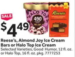 Stop&Shop Reese's, Almond Joy Ice Cream Bars or Halo Top Ice Cream offer