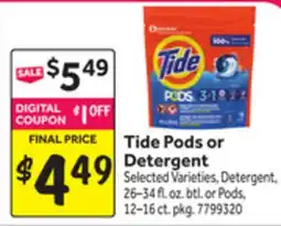 Stop&Shop Tide Pods or Detergent offer