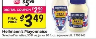 Stop&Shop Hellmann's Mayonnaise offer