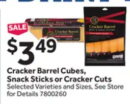 Stop&Shop Cracker Barrel Cubes, Snack Sticks or Cracker Cuts offer