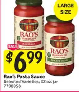 Stop&Shop Rao's Pasta Sauce offer