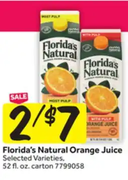 Stop&Shop Florida's Natural Orange Juice offer