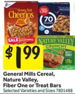 Stop&Shop General Mills Cereal, Nature Valley, Fiber One or Treat Bars offer