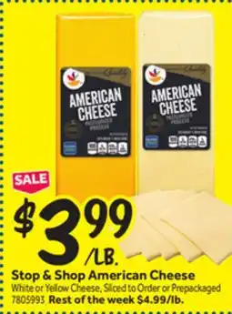 Stop&Shop Stop & Shop American Cheese offer