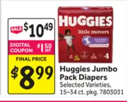 Stop&Shop Huggies Jumbo Pack Diapers offer