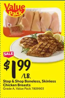 Stop&Shop Stop & Shop Boneless, Skinless Chicken Breasts offer