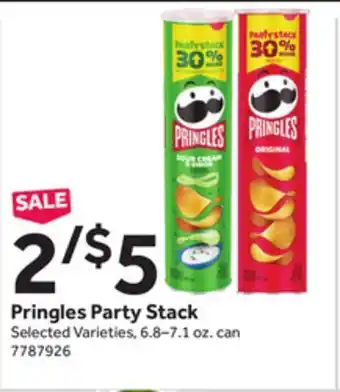 Stop&Shop Pringles Party Stack offer