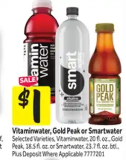Stop&Shop Vitaminwater, Gold Peak or Smartwater offer