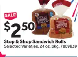 Stop&Shop Stop & Shop Sandwich Rolls offer