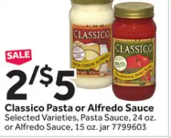 Stop&Shop Classico Pasta or Alfredo Sauce offer