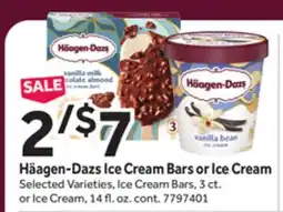 Stop&Shop Häagen-Dazs Ice Cream Bars or Ice Cream offer