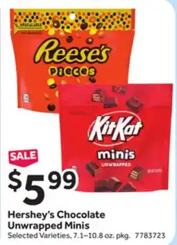 Stop&Shop Hershey's Chocolate Unwrapped Minis offer