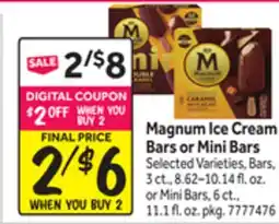Stop&Shop Magnum Ice Cream Bars or Mini Bars offer
