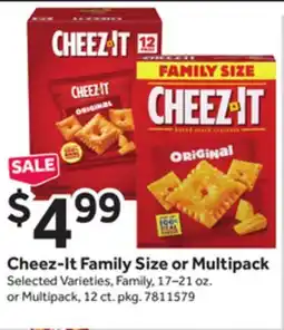 Stop&Shop Cheez-It Family Size or Multipack offer