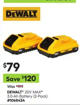 Lowe's 20V MAX* 3.0-Ah Battery (2-Pack) offer