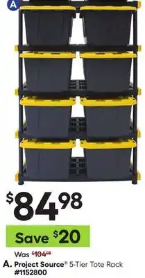 Lowe's 5-Tier Tote Rack offer