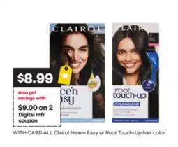CVS ALL Clairol Nice'n Easy or Root Touch-Up hair color offer