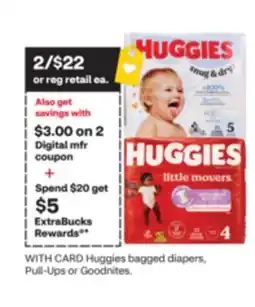 CVS Huggies bagged diapers, Pull-Ups or Goodnites offer