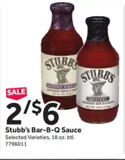 Stop&Shop Stubb's Bar-B-Q Sauce offer