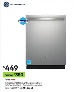 Lowe's Fingerprint Resistant Stainless Steel 50-Decibel 24-in Built-in Dishwasher offer