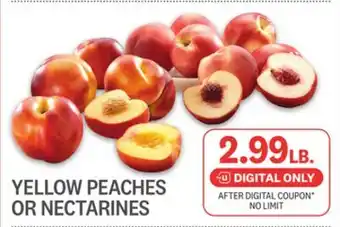 Kings Food Markets YELLOW PEACHES OR NECTARINES offer