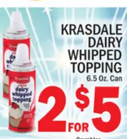 C Town KRASDALE DAIRY WHIPPED TOPPING offer