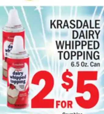 C Town KRASDALE DAIRY WHIPPED TOPPING offer