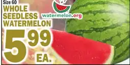 C Town WHOLE SEEDLESS WATERMELON offer