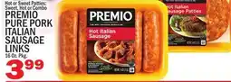 C Town PREMIO PURE PORK ITALIAN SAUSAGE LINKS offer