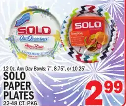 C Town SOLO PAPER PLATES offer
